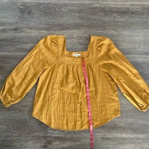 Madewell Mustard Peasant Blouse
